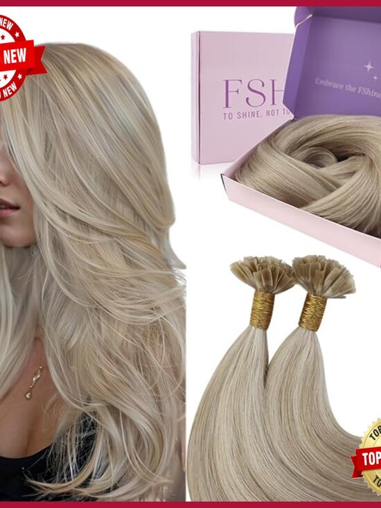 16 Inch Human Hair Extensions, Keratin Bond U-Tip, 50g Volume main image 4
